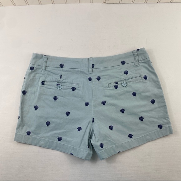 Cambridge Dry Goods Women's Light Blue Shell Embroidery Shorts Sz 10 - Picture 5 of 13